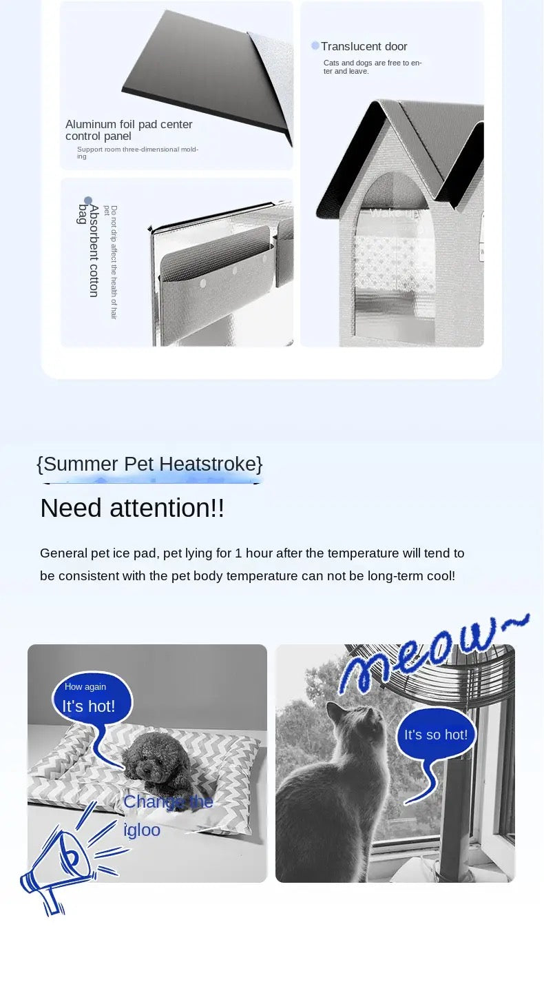 Summer Best AC Cooling Cat Room Cottage - Cutier Store