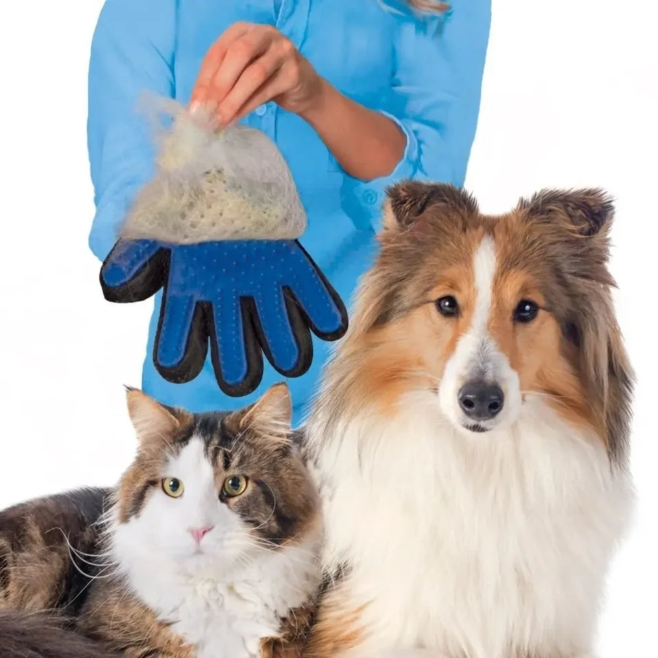 Pet Hair Cleaning Silicone Cat stroking Grooming Gloves - Cutier Store