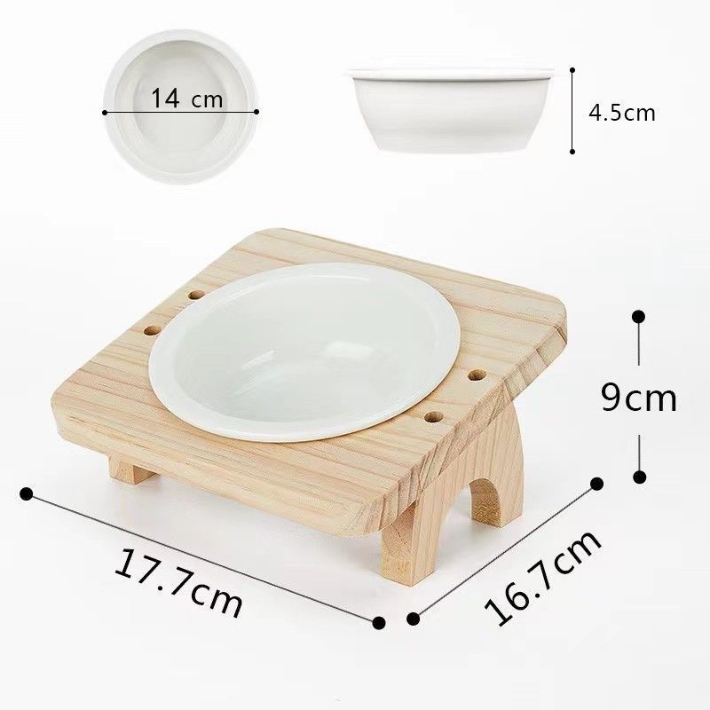 Bamboo Wood Pet Food Bowl Cutier Store
