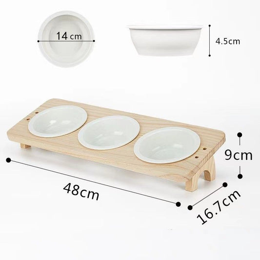 Bamboo Wood Pet Food Bowl - Cutier Store