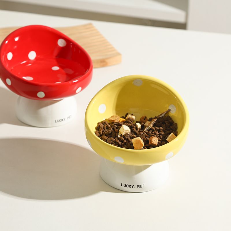 Mushroom Cat bowl ceramic large Cutier Store