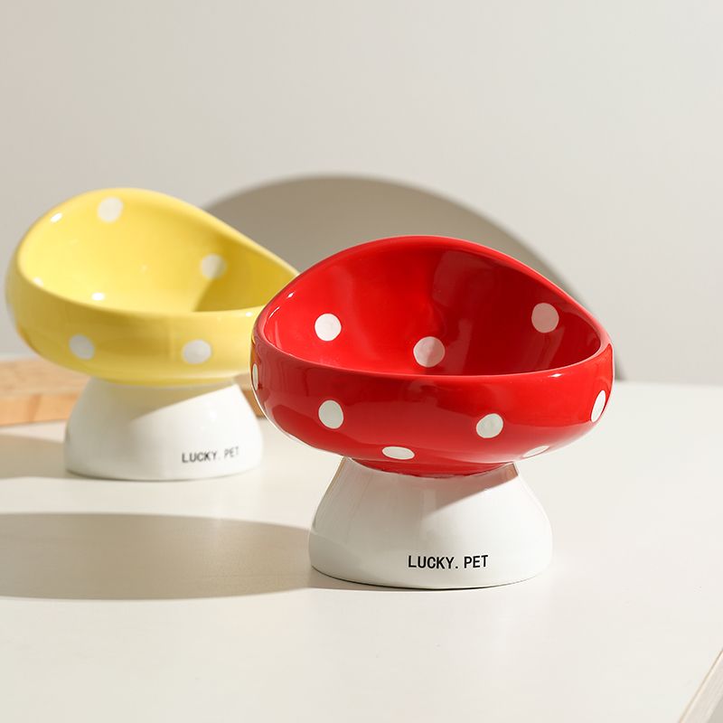 Mushroom Cat bowl ceramic large Cutier Store