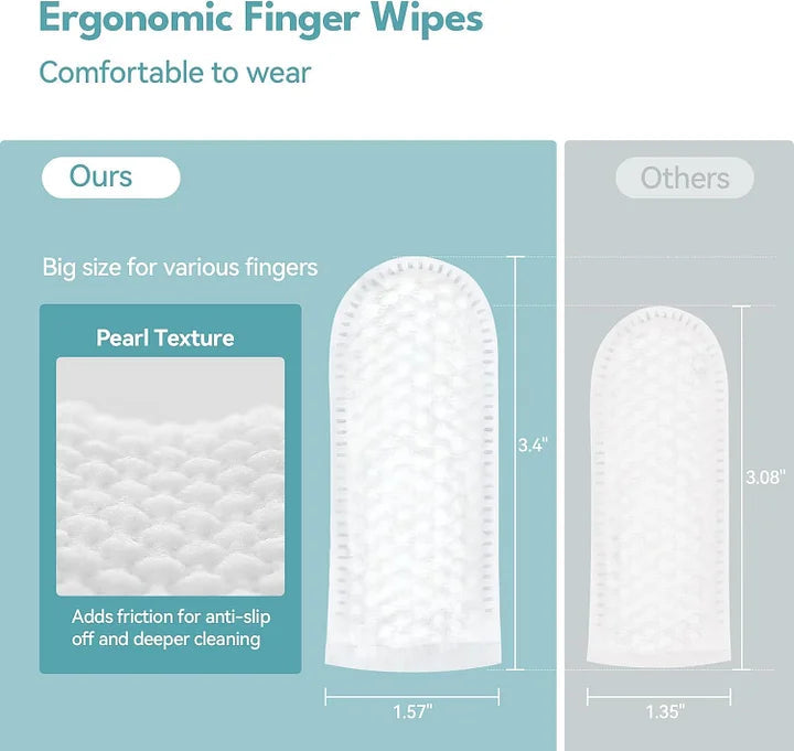 Ear Wipes Finger for Dogs & Cats Comfy Finger Design | 50 Count Pack - Cutier Store