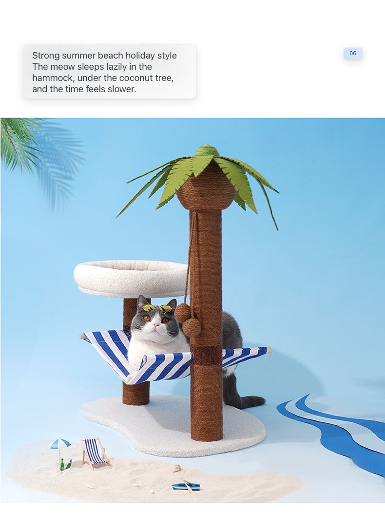 Palm Tree Island Cat Bed - Cutier Store