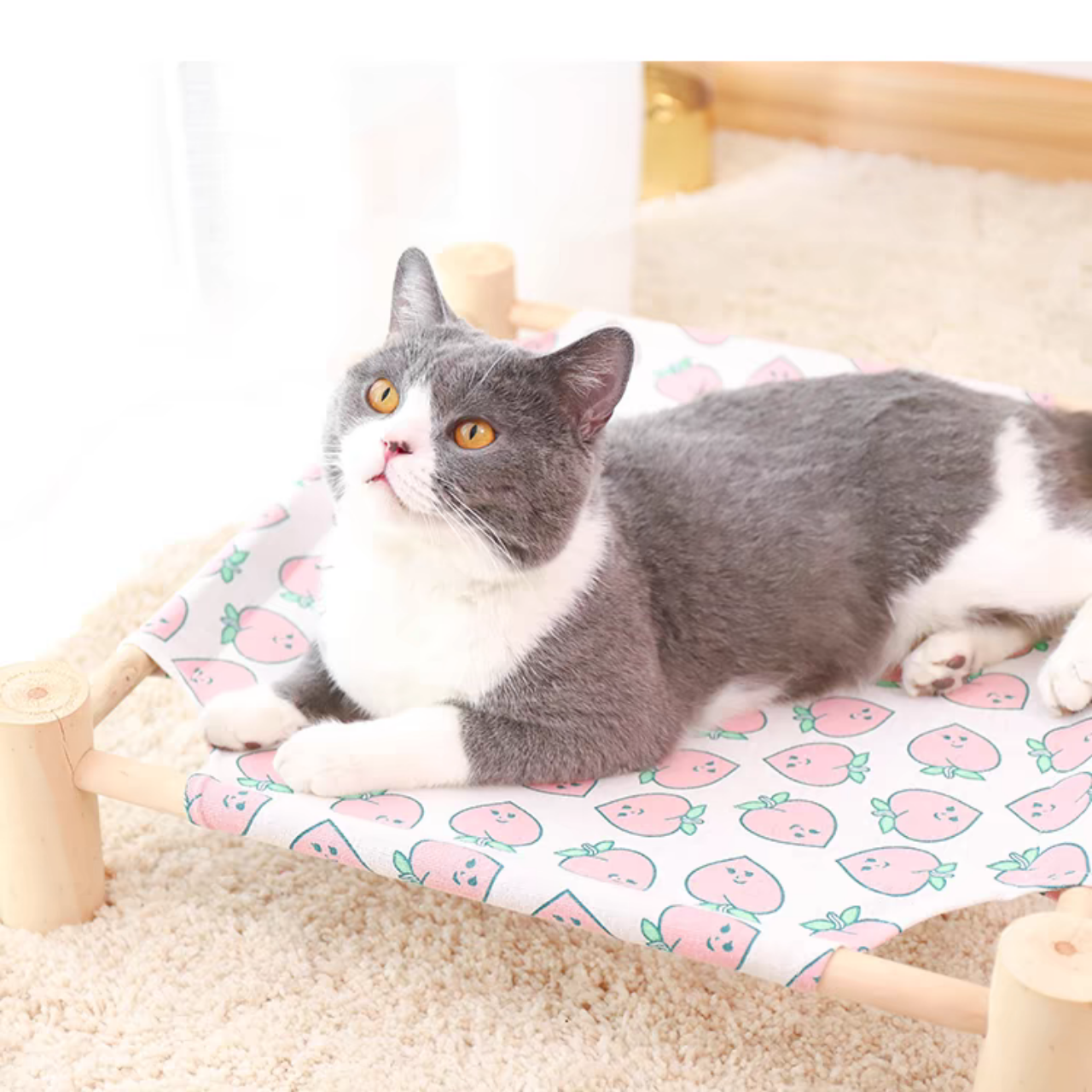 Wooden Cat Camp Bed for summer - Cutier Store