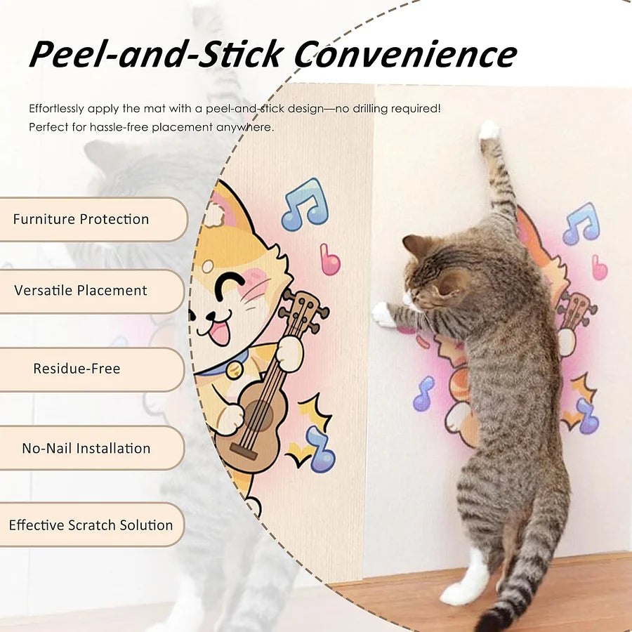 Sofa Protecting Post Carpet Mat Cat Climbing Wall,Cat Scratching sticky fabric Post - Cutier Store