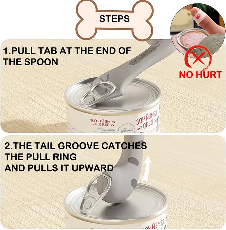 Pet Food Can Lid& Can Opener,Cat Food Spoon for Wet Food - Cutier Store