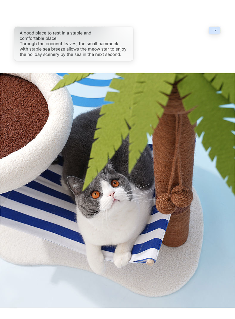 Palm Tree Island Cat Bed - Cutier Store