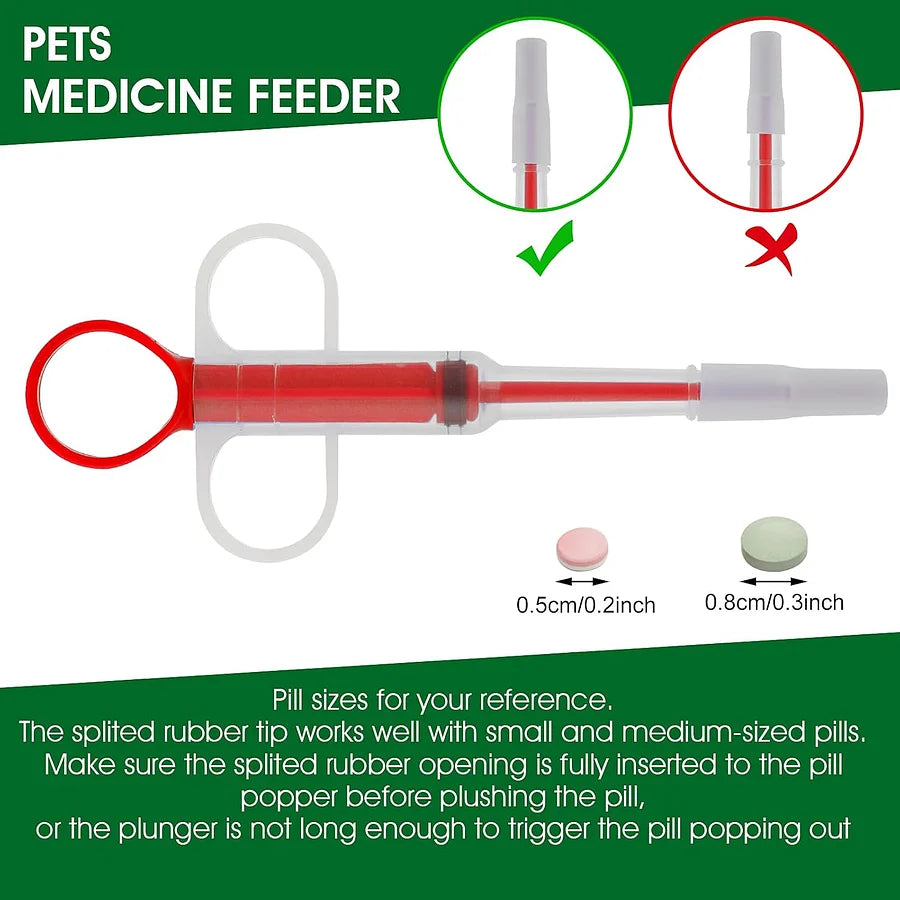 2 Pieces Pet Pill Plunger Popper for Small Cats Dogs Medicine feeder - Cutier Store