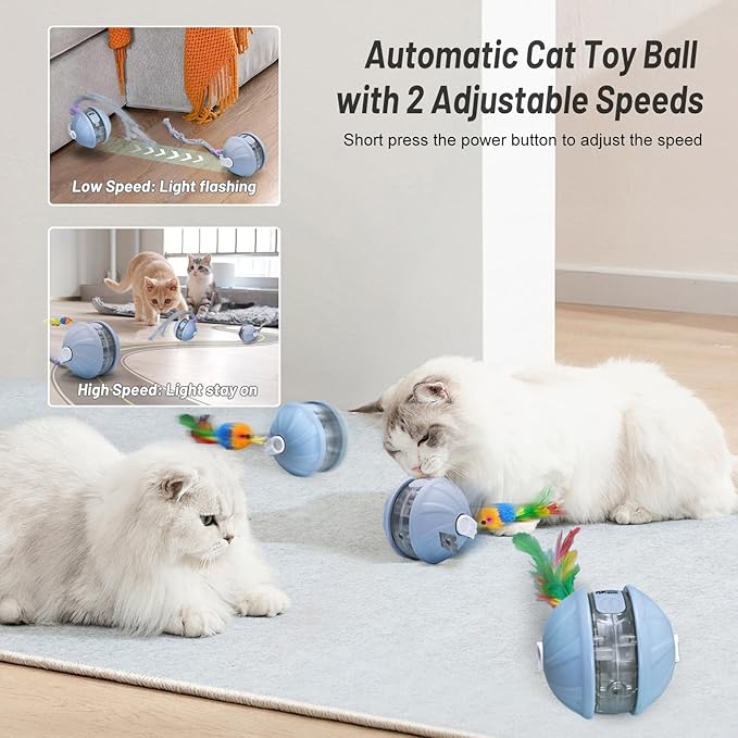 Cat smart interactive feather rolling ball - Cutier Store