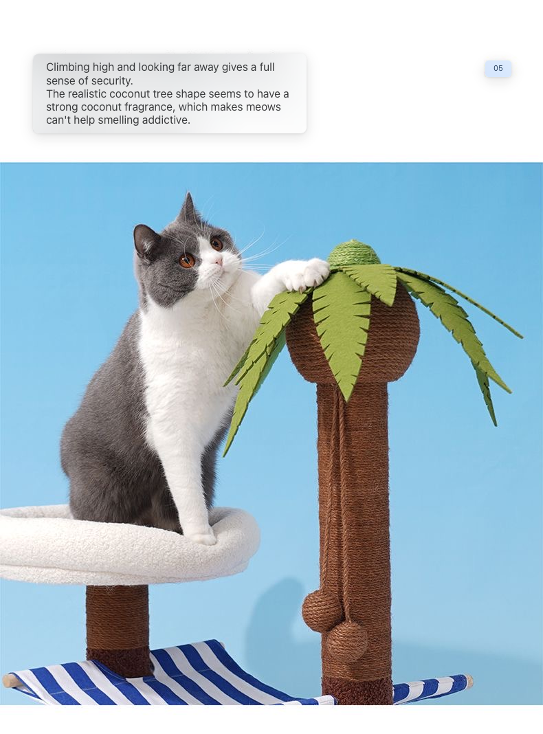 Palm Tree Island Cat Bed - Cutier Store