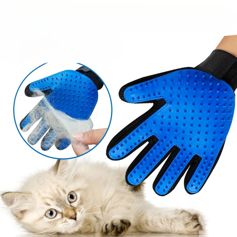 Pet Hair Cleaning Silicone Cat stroking Grooming Gloves - Cutier Store