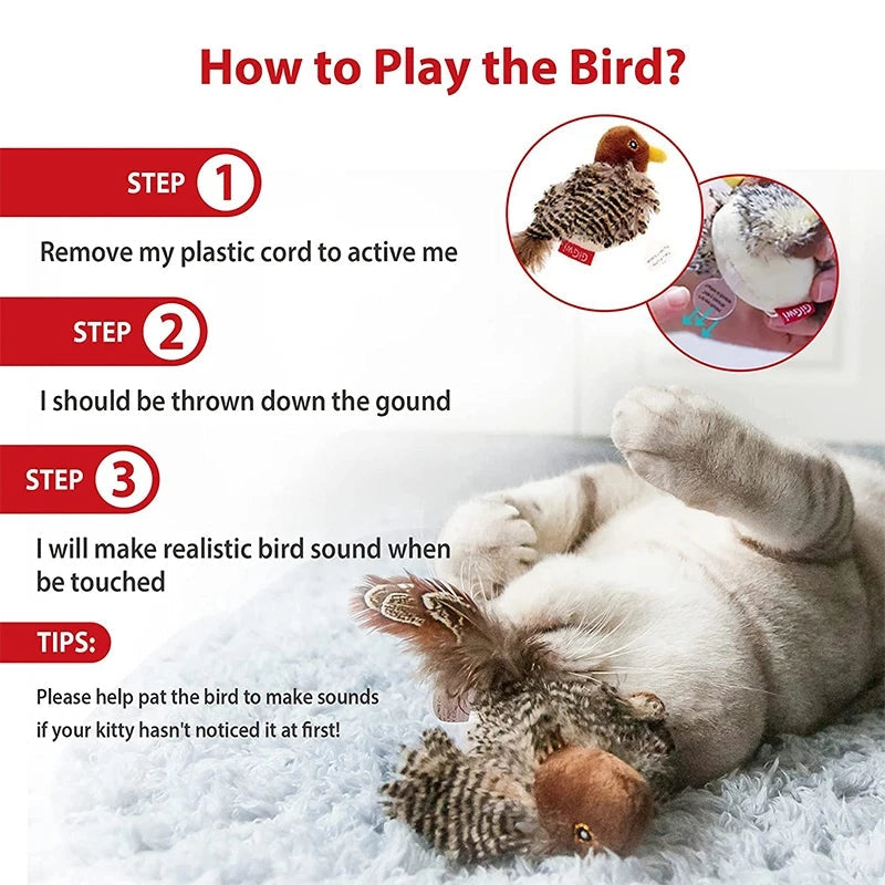 Mouse chirping Sounding flapping Bird Teasing Cat Toy - Cutier Store