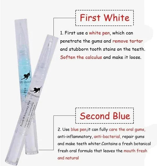 Cat & Dog Toothbrush Pen Repairing Kit, Pet Teeth Cleaning Pen for Dental Care, - Cutier Store