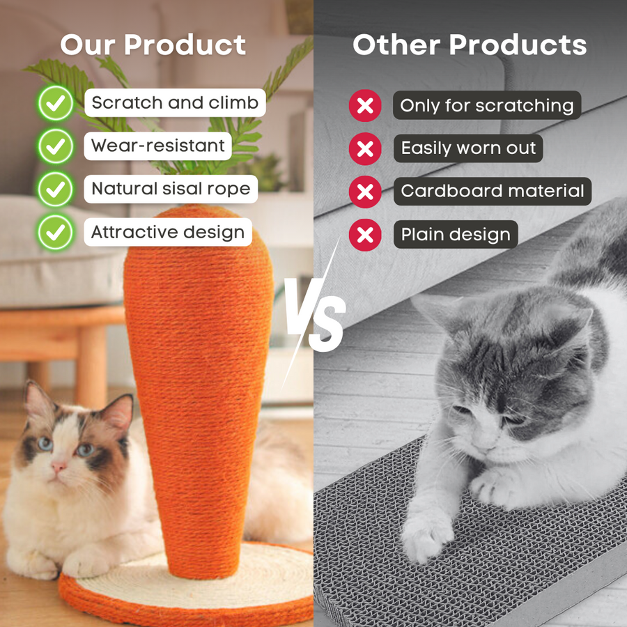Cute Cat carrot Scratching Post - Cutier Store