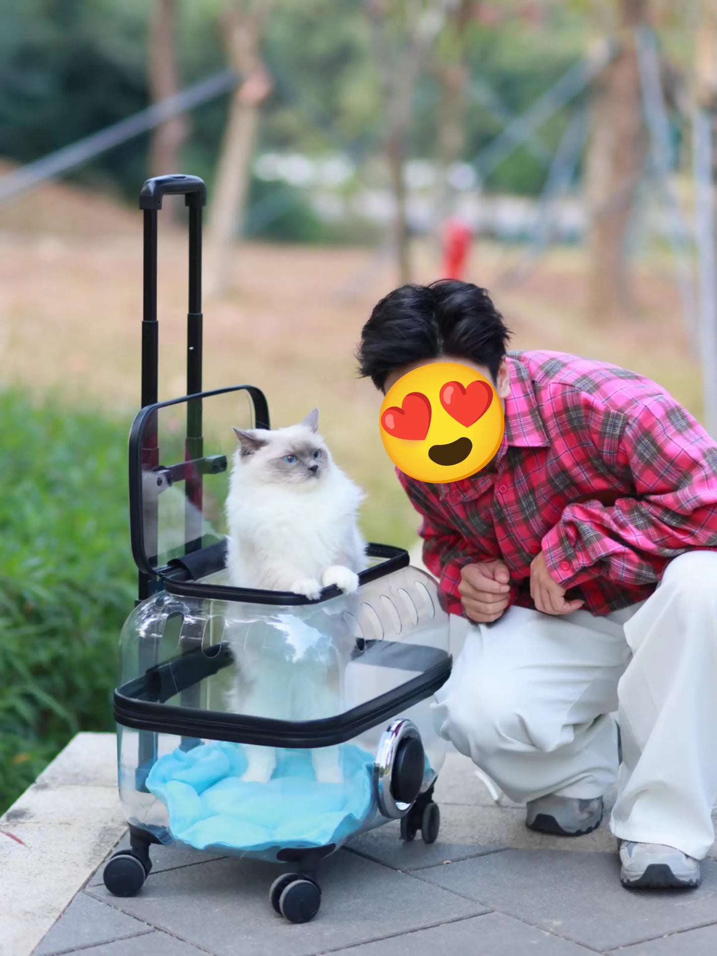 CutierStore® Transparent Pet Travel Trolley - Cutier Store