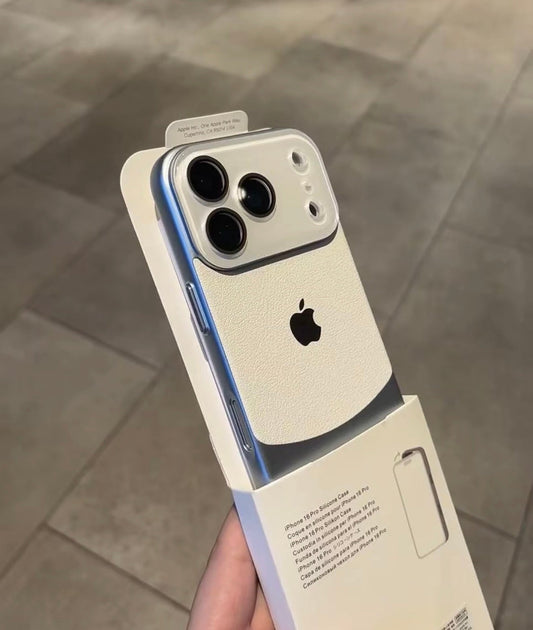 Premium Leather Texture iPhone Case - Luxury Vegan Leather Hard Cover