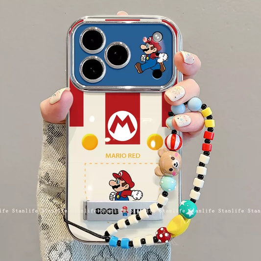 Cute Pocket Mario Phone Case & Bracelet for iPhone