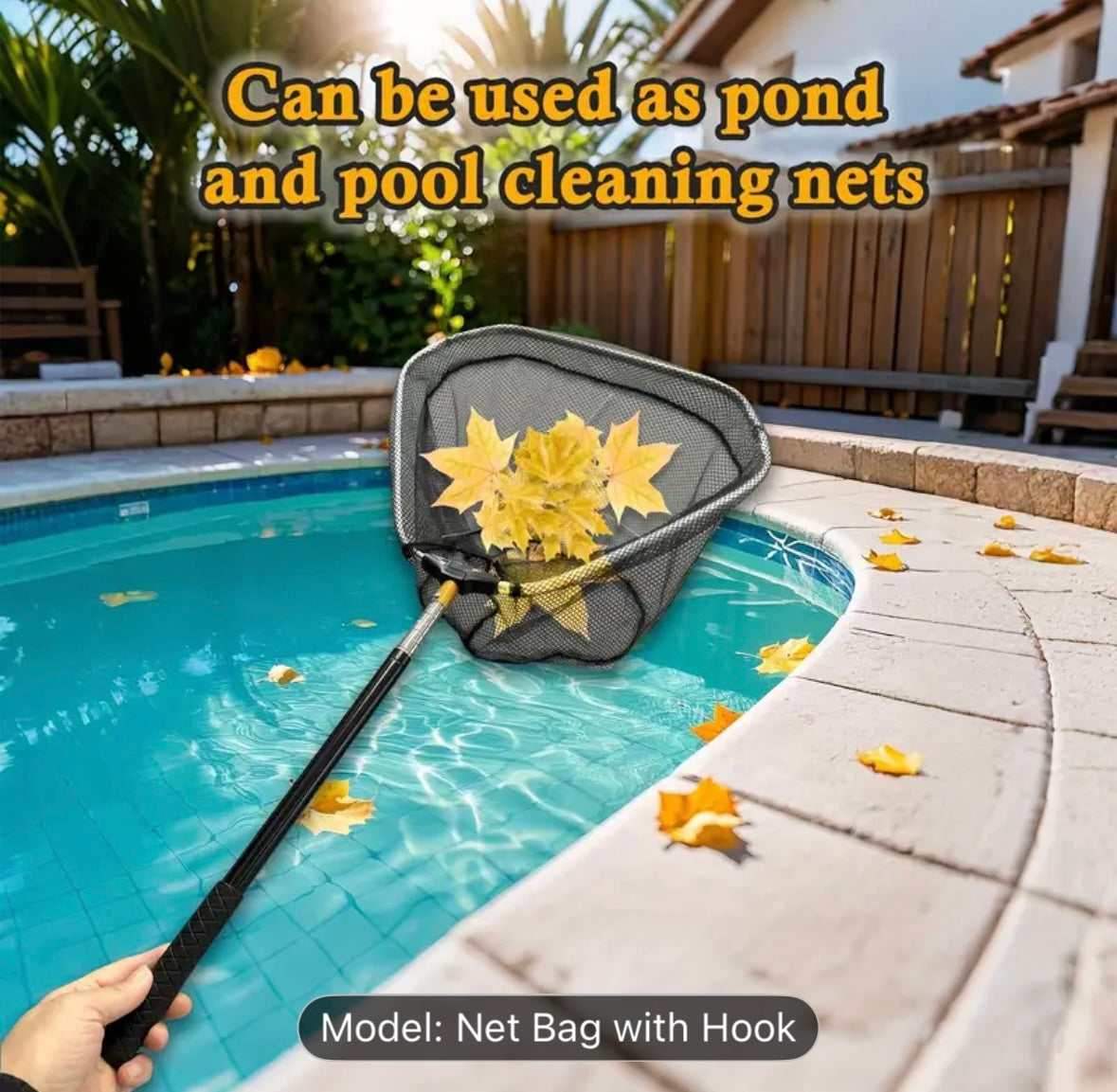 Heavy Duty Animal Catch Net with Hook – Telescopic Handle for Cats, Chickens, Rabbits, Ducks & Small Animals
