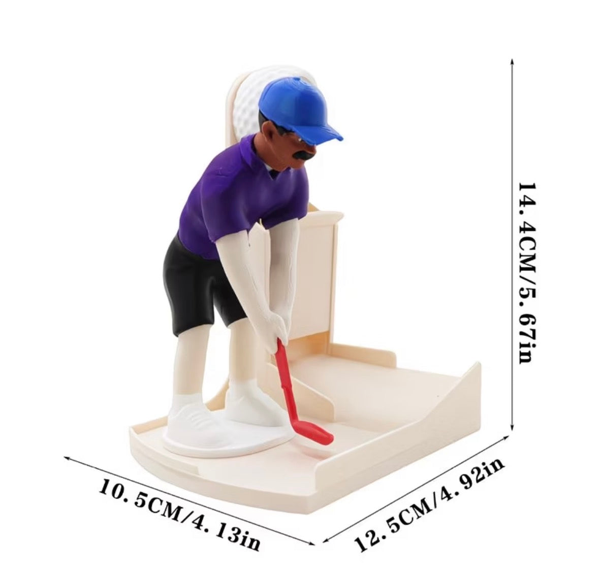 Playful 3D Golfer Magnetic Bottle Opener