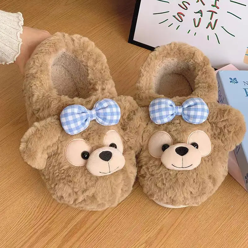 Cute Bear Fur Cotton for Slippers