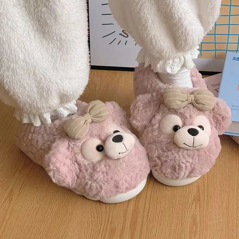 Cute Bear Fur Cotton for Slippers