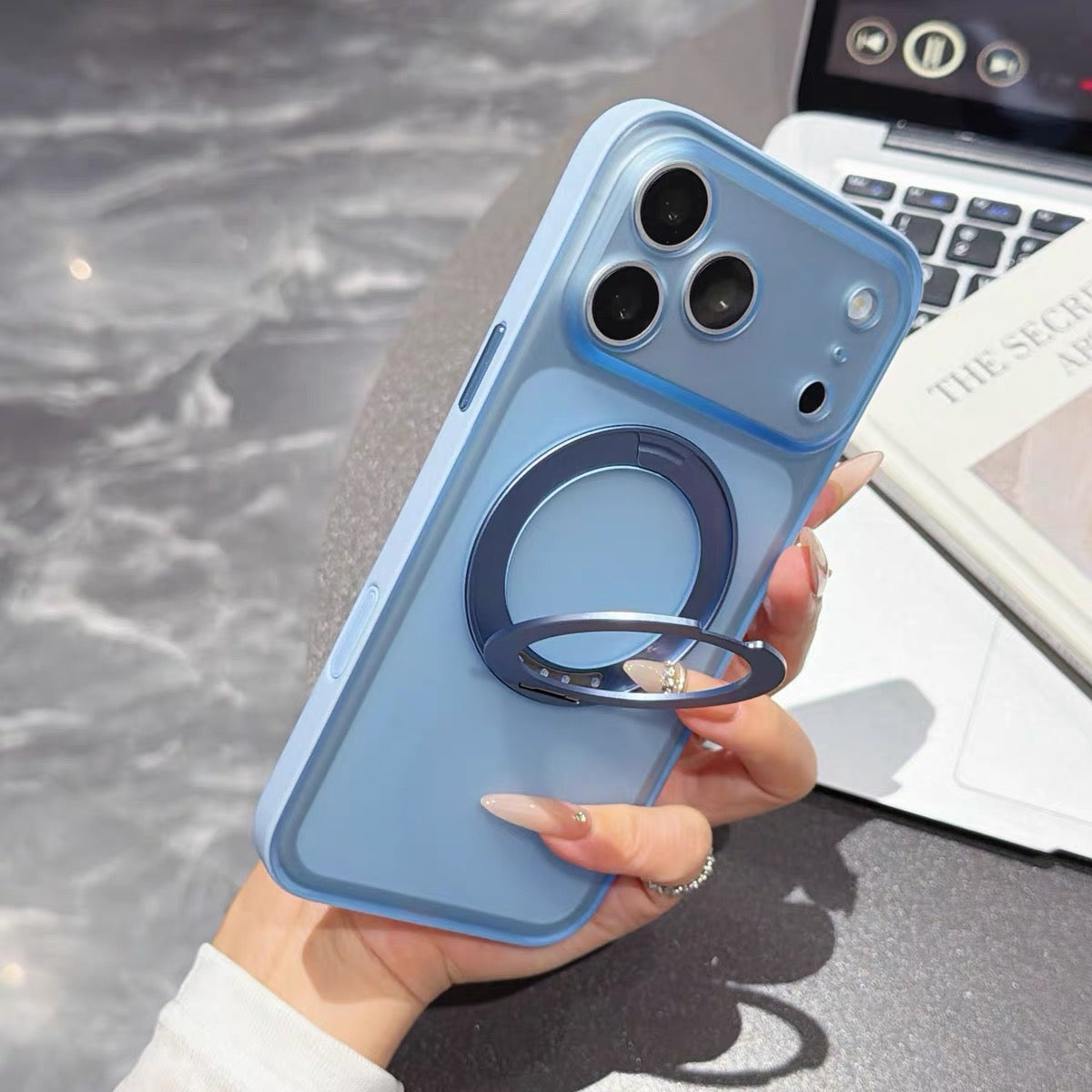 Cute Translucent Magsafe Ring iPhone 18/17 case