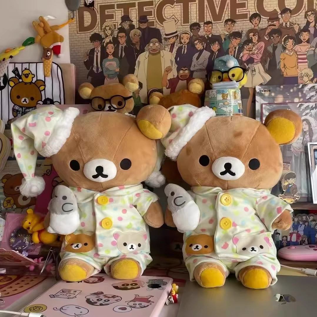 High-Quality Rilakkuma Bear Soft Toy with Pajamas