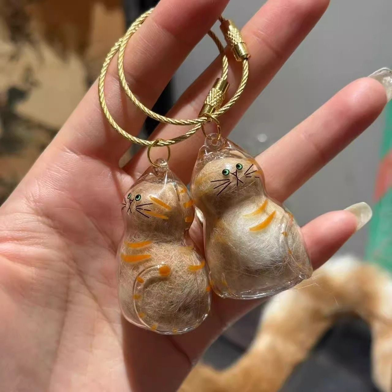 Cat Hair Keepsake Capsule Pendant Keychain - Cutier Store