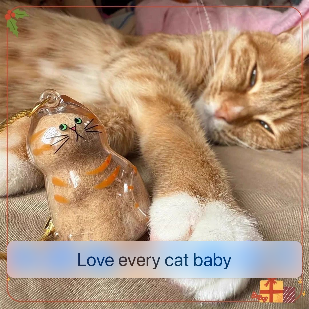 Cat Hair Keepsake Capsule Pendant Keychain - Cutier Store