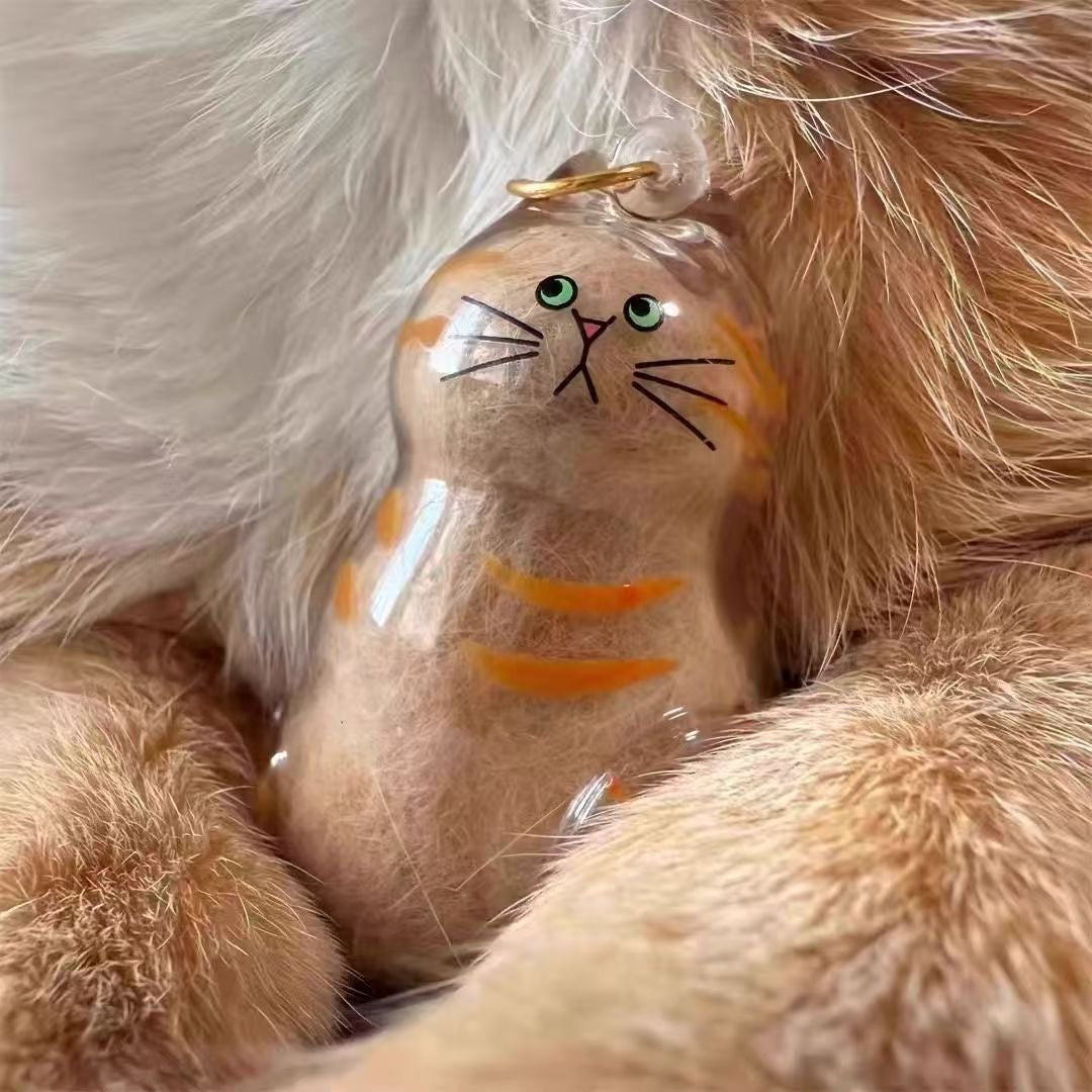 Cat Hair Keepsake Capsule Pendant Keychain - Cutier Store