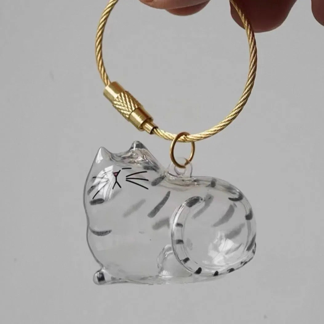Cat Hair Keepsake Capsule Pendant Keychain - Cutier Store
