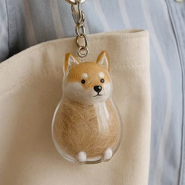 Dog Hair Keepsake Keychain – Memory Capsule Pendant - Cutier Store