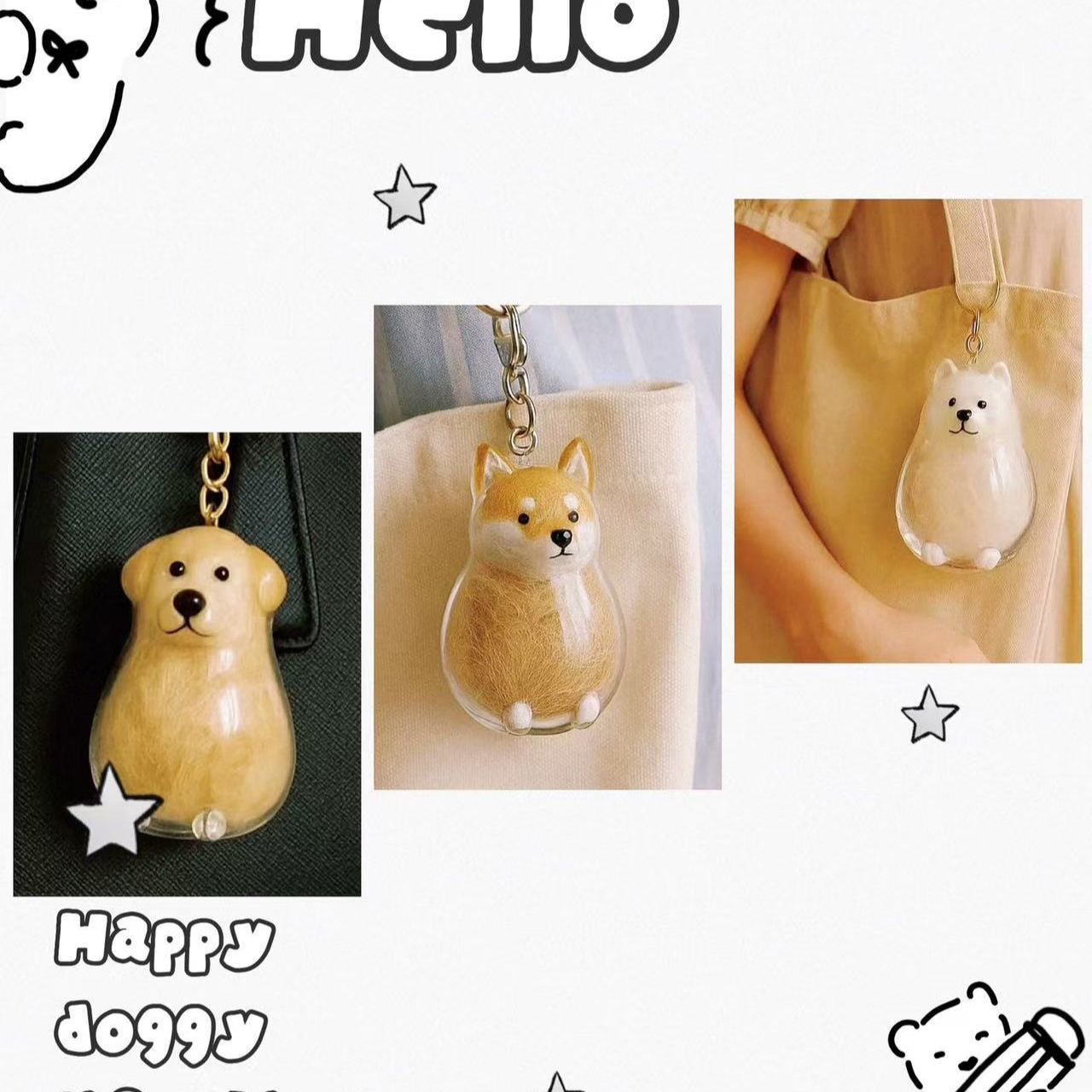 Dog Hair Keepsake Keychain – Memory Capsule Pendant - Cutier Store