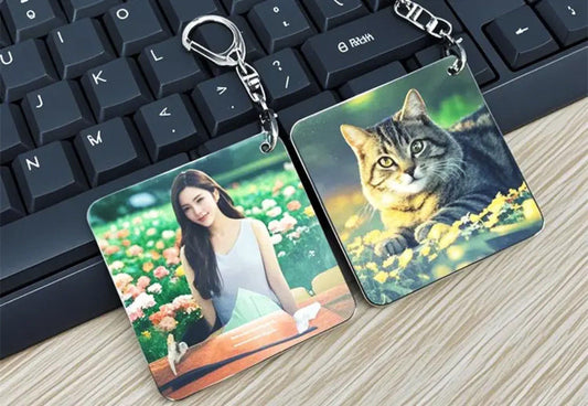 📸 Custom Pet Photo Acrylic Keychain – Personalized Mini Card Keepsake gift