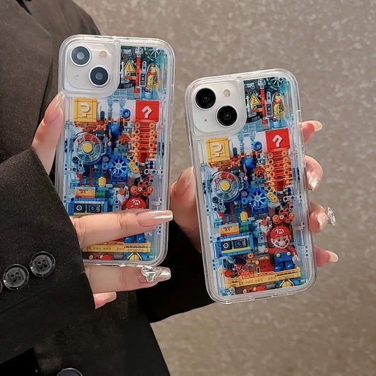 Mechanical Super Mario liquid Phone Case
