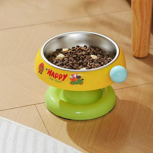 Luxury Anti-Slip Pet Bowl – Ergonomic, Spill-Proof Cat & Dog Feeder