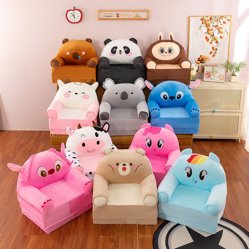 Cute plush kids cozy sofa