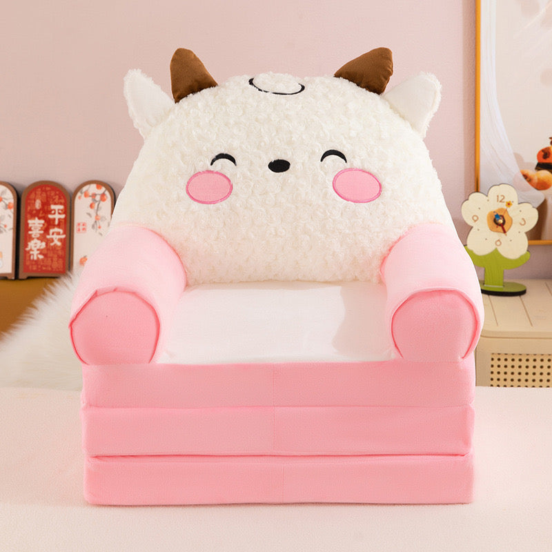 Cute plush kids cozy sofa