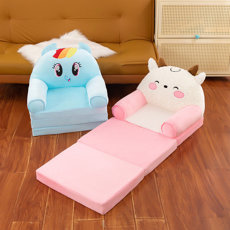 Cute plush kids cozy sofa