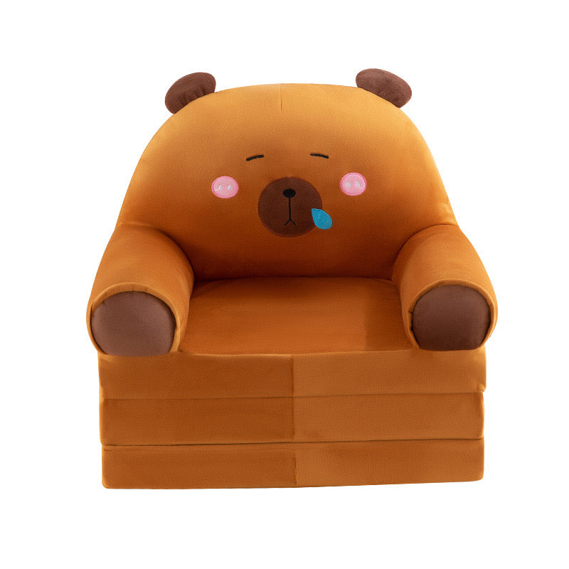 Cute plush kids cozy sofa
