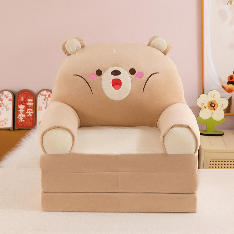 Cute plush kids cozy sofa