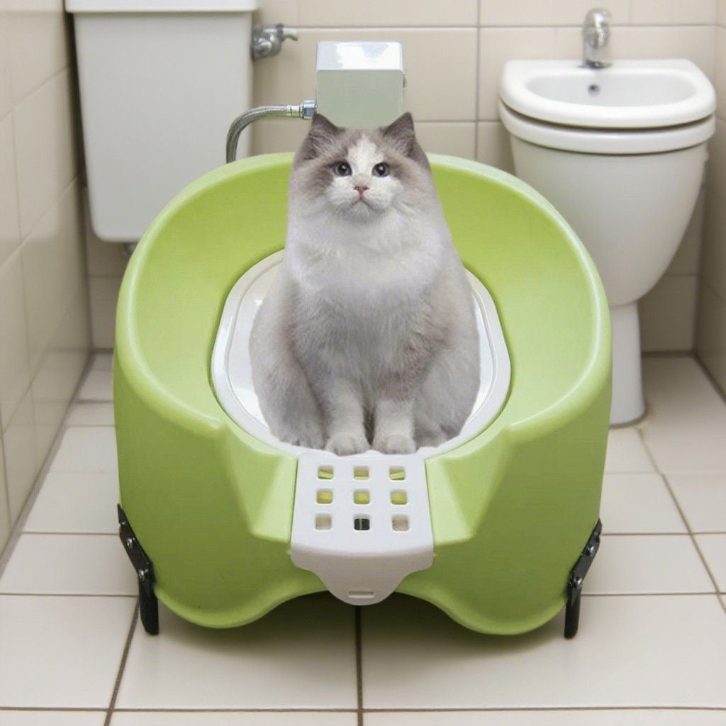 Luxury Automatic Flushing Cat Toilet