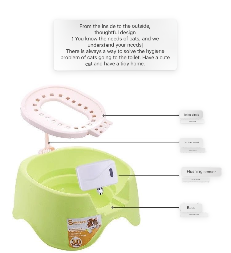 Luxury Automatic Flushing Cat Toilet