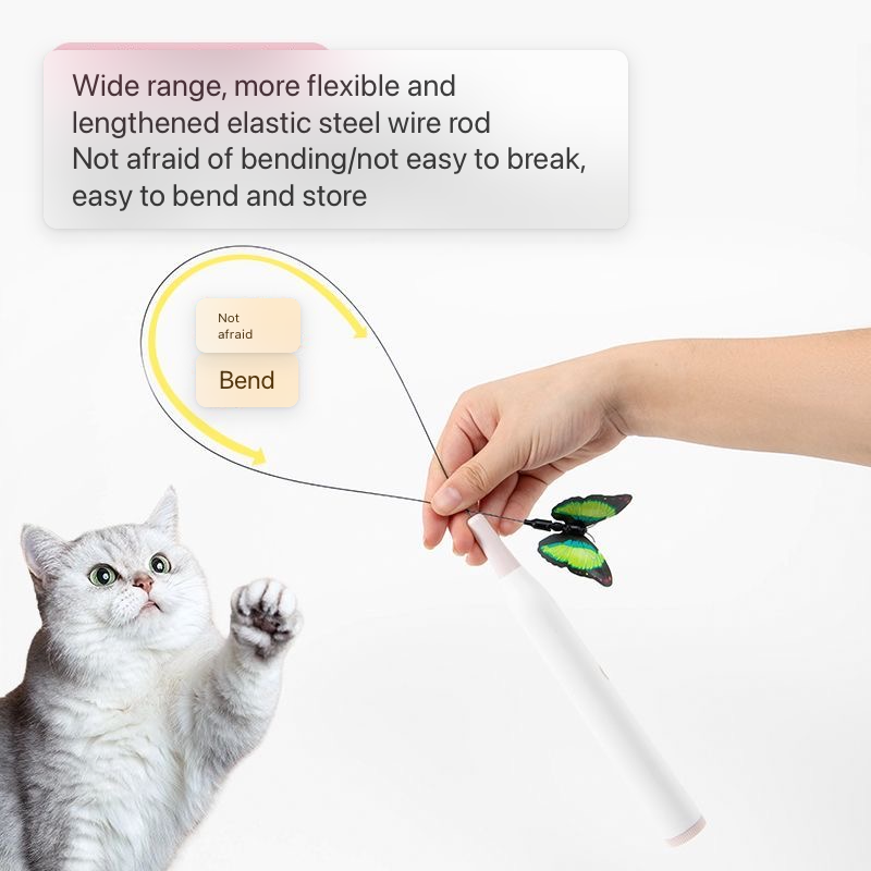 Butterfly Cat Teasing Suction Stick toy