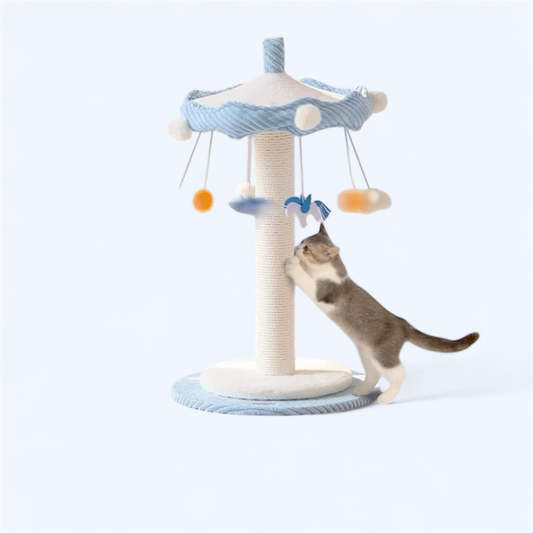 Magical Spinning carousel cat tower