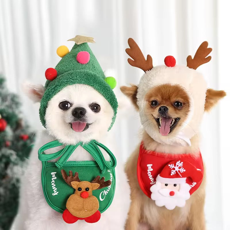 Cat Dog Fav Christmas Hat Suit
