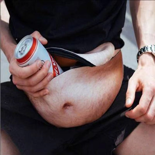 Funny 3D Belly Waist Bag – Anti-Theft Human Belly Fanny Pack for Pranks & Gifts | Realistic 3D Print Design