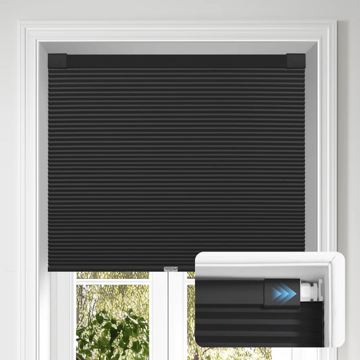 Cordless Honeycomb Window Blinds | Push-Pull Thermal Cellular Shades Window curtain