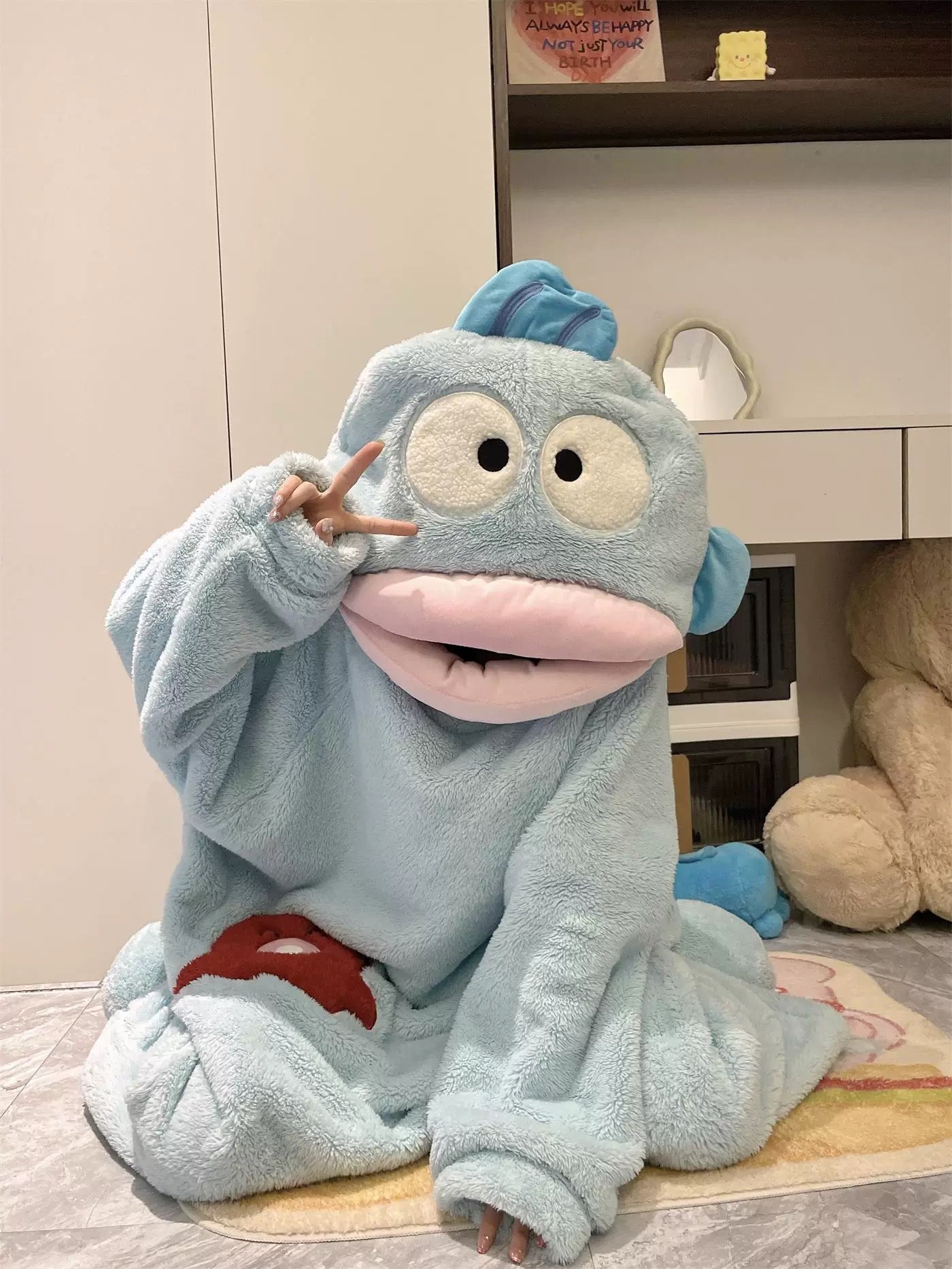 Fish Onesie Pajamas - Cute Plush Fleece Sleepwear for Adults & Teens